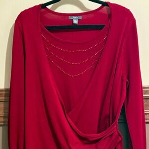 Red Women's Top XL